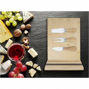Logotrade corporate gifts photo of: Mancheg bamboo magnetic cheese board and tools